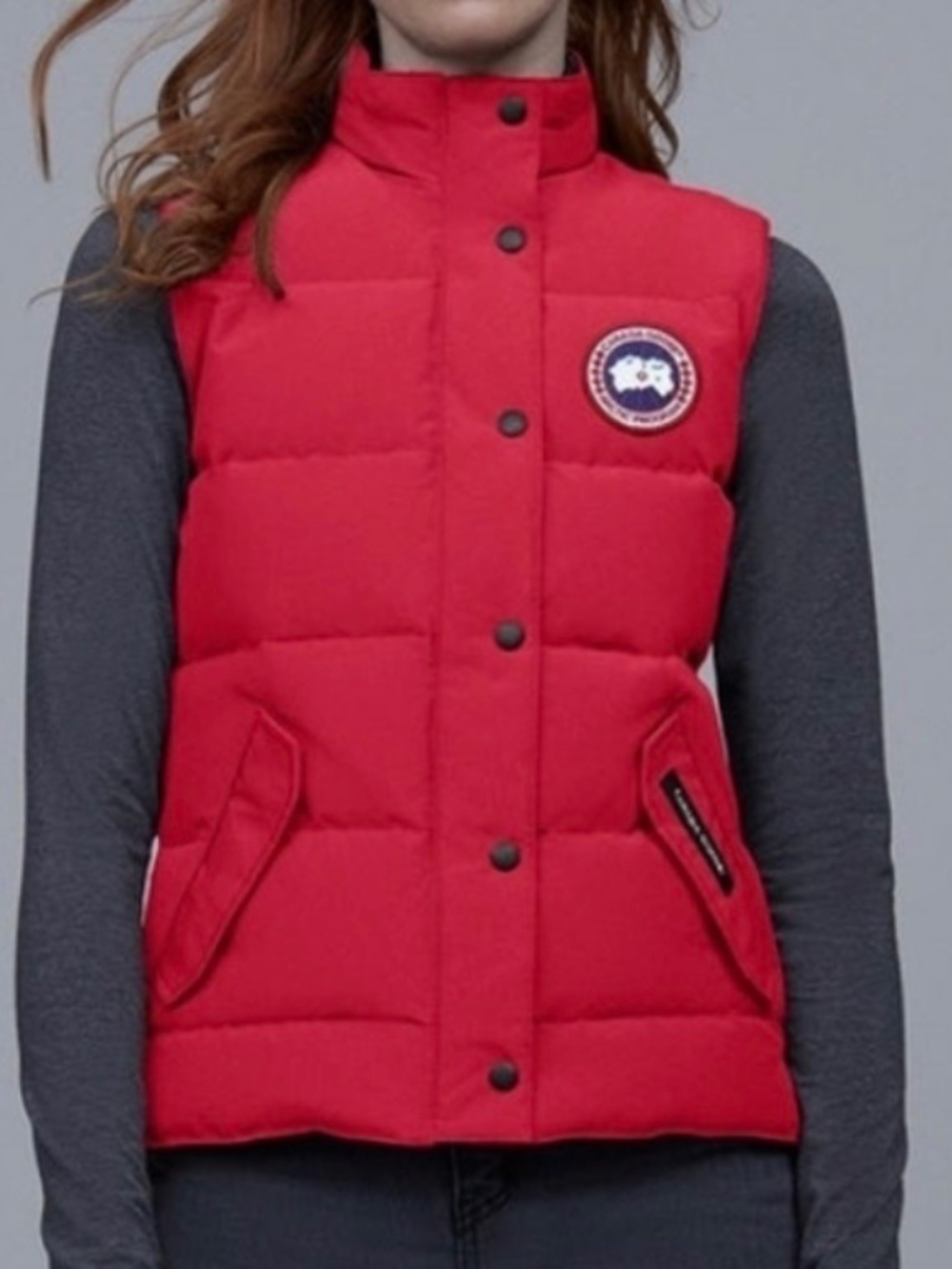 Red Canada Goose down vest